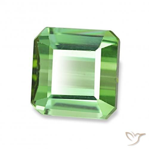 Tormalina Verde naturale da 1.61 ct, Ottagonale / Taglio smeraldo, VVS-VS