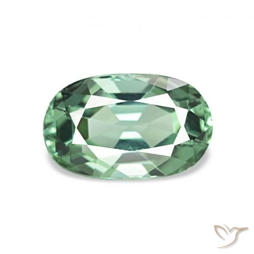 1.11ct Verde Menta Chiaro Tormalina, Ovale, VVS-VS