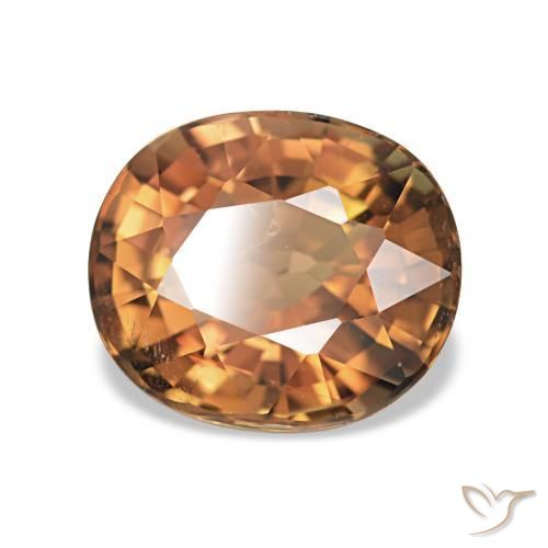 Tormalina Arancio Medio naturale da 1.62 ct, Ovale, VS