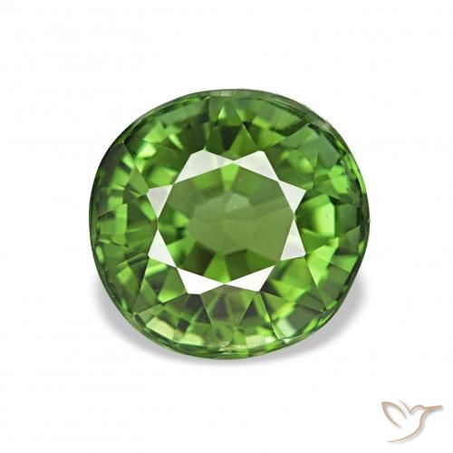 Tormalina Verde scuro naturale da 1.50 ct, Ovale, VVS-VS