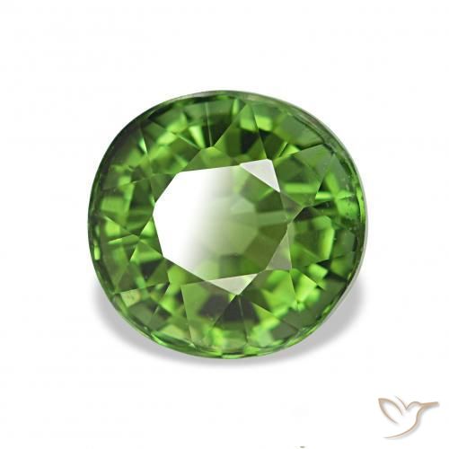Tormalina Verde scuro naturale da 1.50 ct, Ovale, VVS-VS