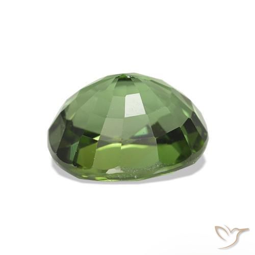 Tormalina Verde medio naturale da 1.56 ct, Taglio ovale, VVS-VS