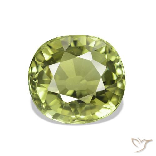 Tormalina Verde giallastro naturale da 1.56 ct, Ovale, VVS