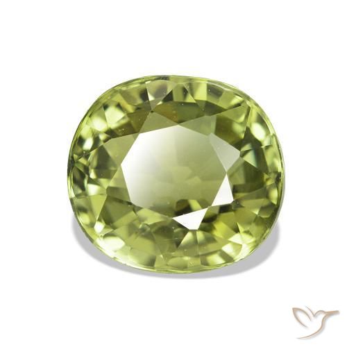 Tormalina Verde giallastro naturale da 1.56 ct, Ovale, VVS