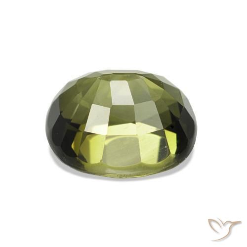 Tormalina Verde giallastro naturale da 1.62 ct, Cuscino, VVS