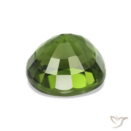 Tormalina Verde medio naturale da 1.66 ct, Ovale, VVS