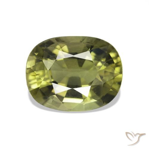 1.59ct Verde caldo Tormalina, Cuscino, VS
