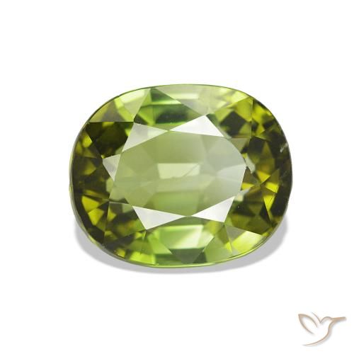 1.81ct Verde caldo Tormalina, Ovale, VS