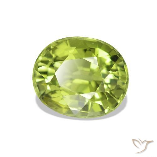 Tormalina Verde acceso naturale da 1.41 ct, Taglio ovale, VVS-VS