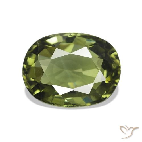 1.82ct Verde foresta chiaro Tormalina, Ovale, VVS-VS