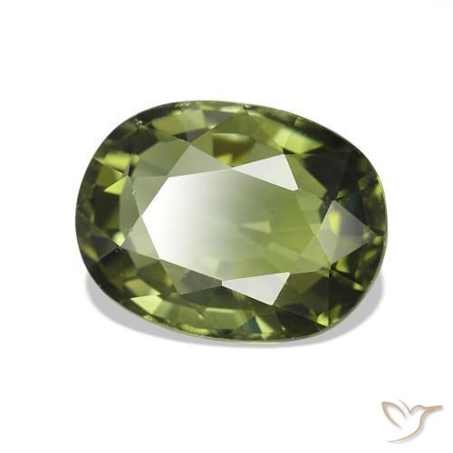 Tormalina Verde foresta chiaro naturale da 1.82 ct, Taglio ovale, VVS-VS
