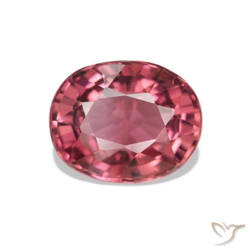 Tormalina Rosa intenso intenso naturale da 1.40 ct, Ovale, VVS