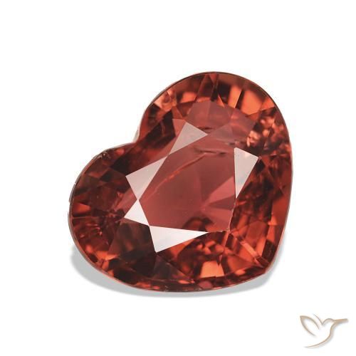 Tormalina Rosso medio naturale da 2.37 ct, Cuore, VS-SI