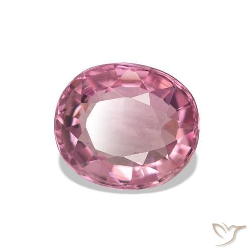 Tormalina Rosa chiaro naturale da 1.64 ct, Taglio ovale, VS