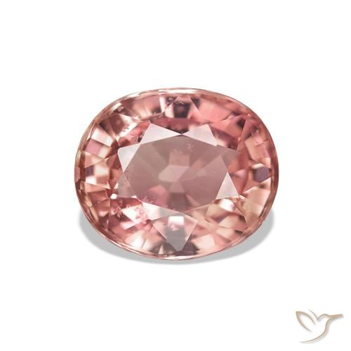 Tormalina Rosa medio naturale da 1.59 ct, Ovale, VS