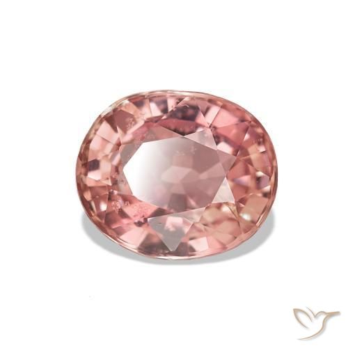 Tormalina Rosa medio naturale da 1.59 ct, Ovale, VS