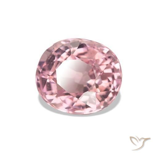 Tormalina Rosa chiaro naturale da 1.40 ct, Taglio ovale, VS