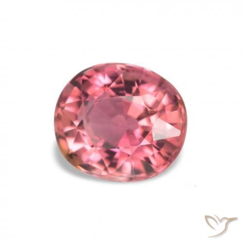 Tormalina Rosa gomma da masticare naturale da 1.36 ct, Ovale, VVS