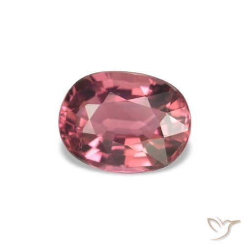 Tormalina Rosa rossastra naturale da 1.52 ct, Taglio ovale, VVS