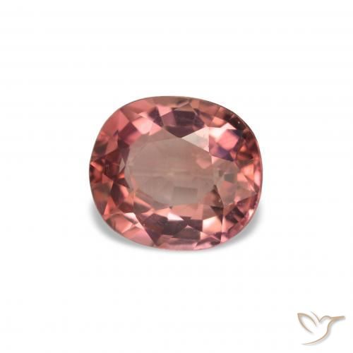 Tormalina Rosa scuro naturale da 1.48 ct, Ovale, VVS-VS