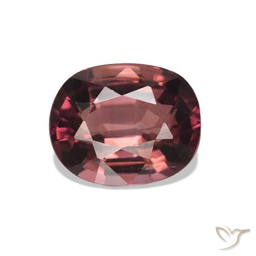 Tormalina Rosso scuro naturale da 1.66 ct, Taglio a cuscino, VS