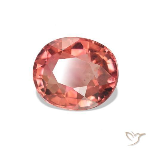Tormalina Rosso brillante naturale da 1.44 ct, Ovale, VVS-VS