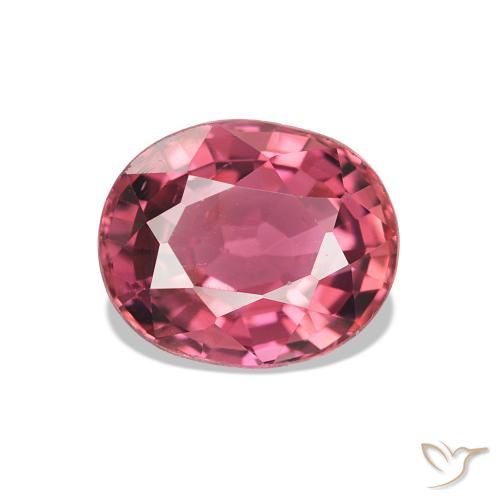 Tormalina Rosa scuro naturale da 1.62 ct, Ovale, VS