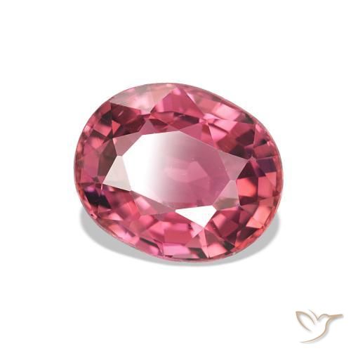 Tormalina Rosa scuro naturale da 1.62 ct, Ovale, VS