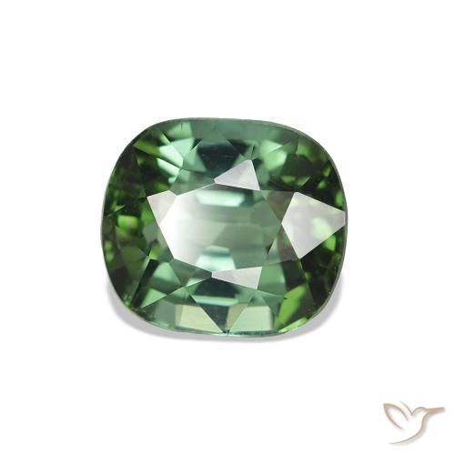 Tormalina Verde scuro naturale da 1.55 ct, Cuscino, VVS-VS