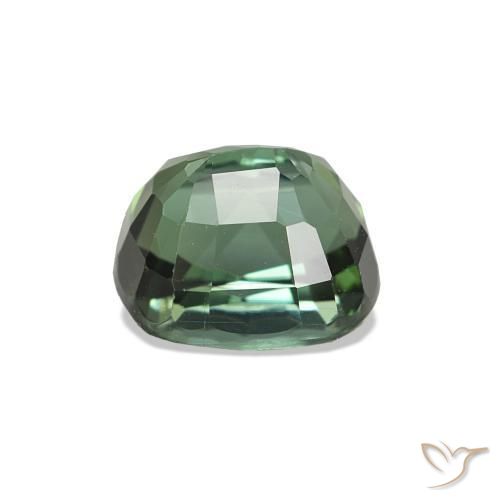 Tormalina Verde scuro naturale da 1.55 ct, Cuscino, VVS-VS