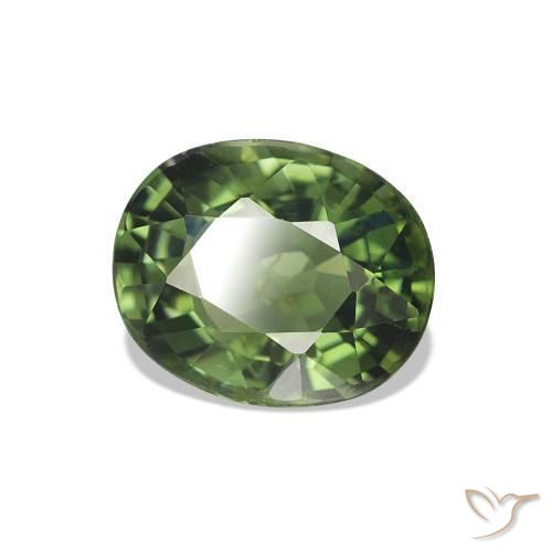 Tormalina Verde scuro naturale da 1.55 ct, Ovale, VS