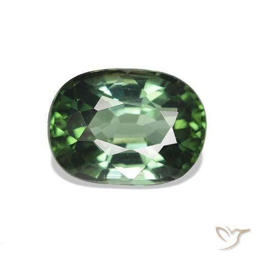 Tormalina Verde scuro naturale da 1.66 ct, Ovale, VVS