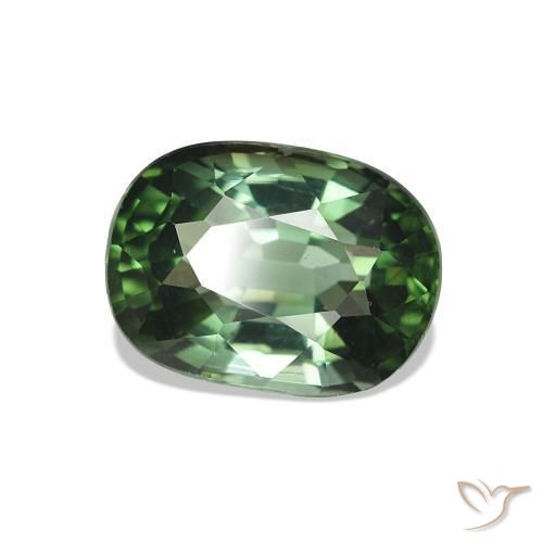Tormalina Verde scuro naturale da 1.66 ct, Ovale, VVS