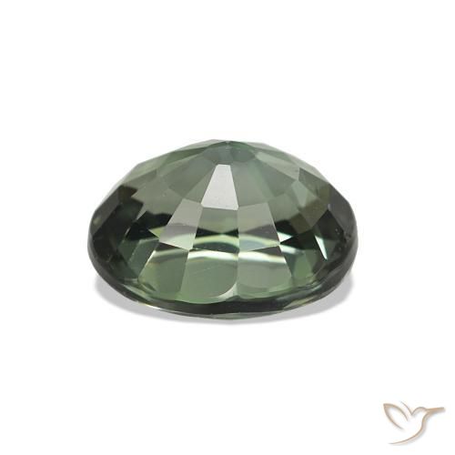 Tormalina Verde marroncino naturale da 1.70 ct, Ovale, VVS-VS