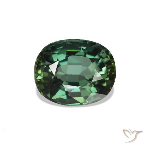 Tormalina Verde foresta naturale da 1.41 ct, Ovale, VVS-VS