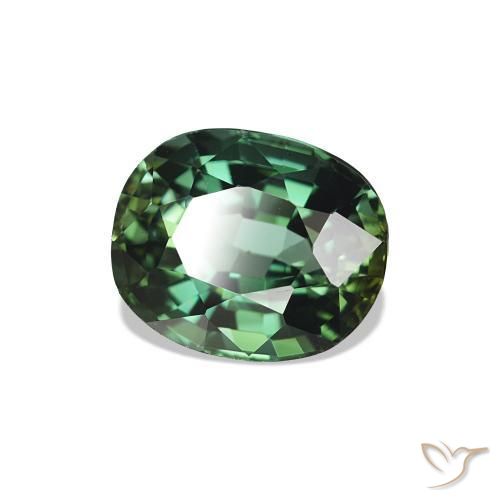 Tormalina Verde foresta naturale da 1.41 ct, Ovale, VVS-VS