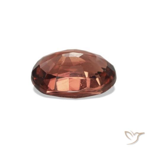 Tormalina Arancio scuro rossastro naturale da 1.44 ct, Taglio ovale, VVS-VS