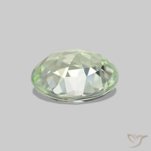 Tormalina Verde grigiastro naturale da 1.74 ct, Taglio ovale, VVS-VS