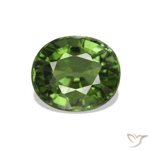 1.73ct Verde terroso Tormalina, Ovale, VVS-VS