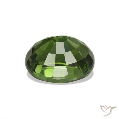 Tormalina Verde terroso naturale da 1.73 ct, Ovale, VVS-VS