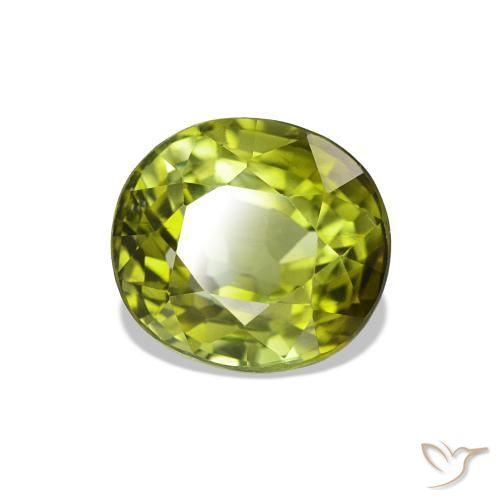 Tormalina Verde medio naturale da 1.83 ct, Ovale, VS