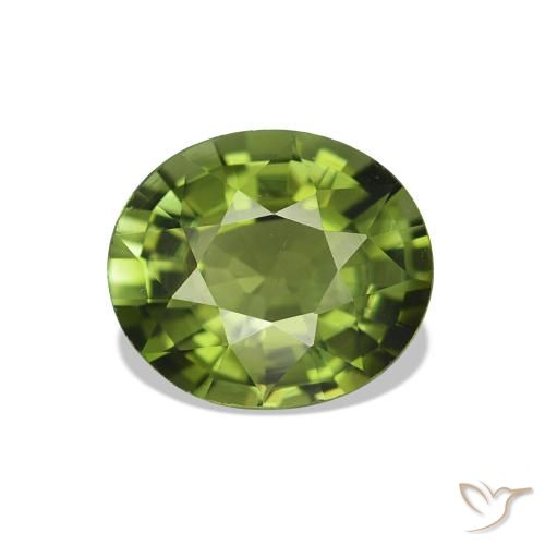 1.45ct Verde medio Tormalina Pietre preziose, Ovale, VS