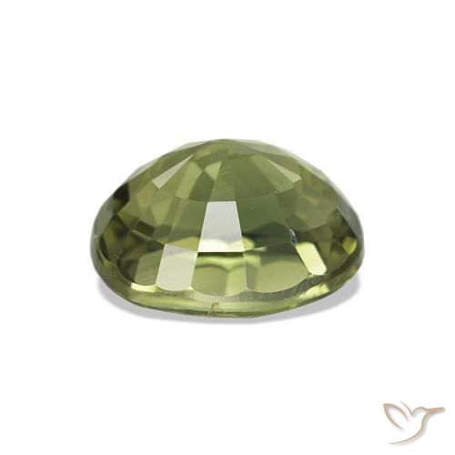 Tormalina Verde giallastro naturale da 1.45 ct, Taglio ovale, VVS