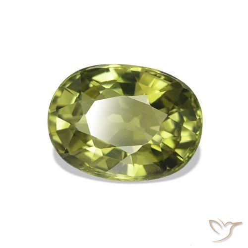 Tormalina Verde caldo naturale da 1.54 ct, Ovale, VVS