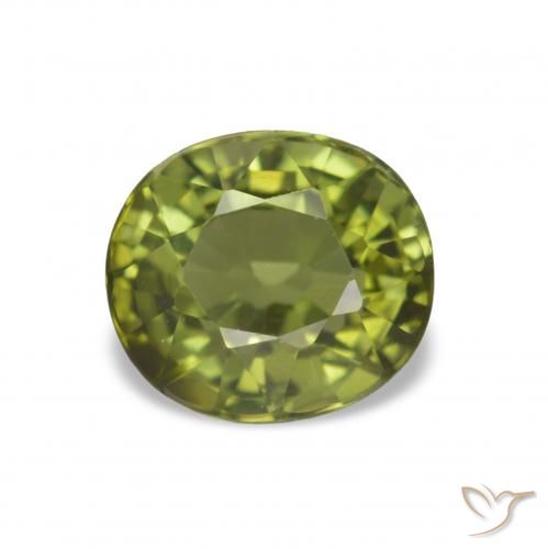 Tormalina Verde medio naturale da 1.61 ct, Ovale, VS