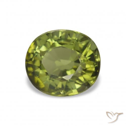 Tormalina Verde medio naturale da 1.61 ct, Ovale, VS