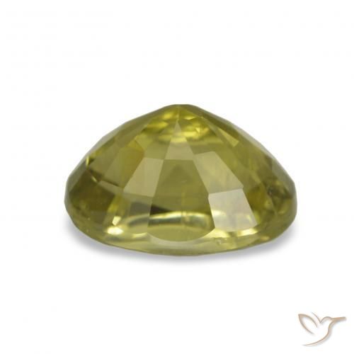 Tormalina Verde giallastro naturale da 1.54 ct, Taglio ovale, VS