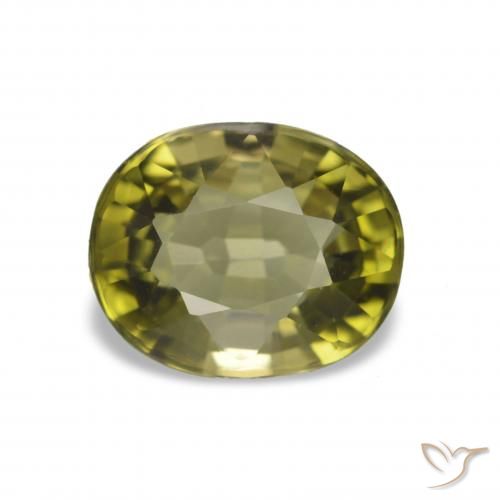1.66ct Verde caldo Tormalina, Ovale, VS