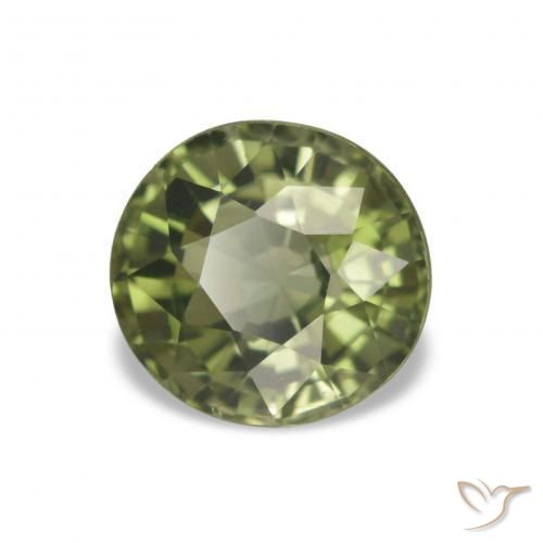 Tormalina Verde caldo naturale da 1.54 ct, Taglio ovale, VS
