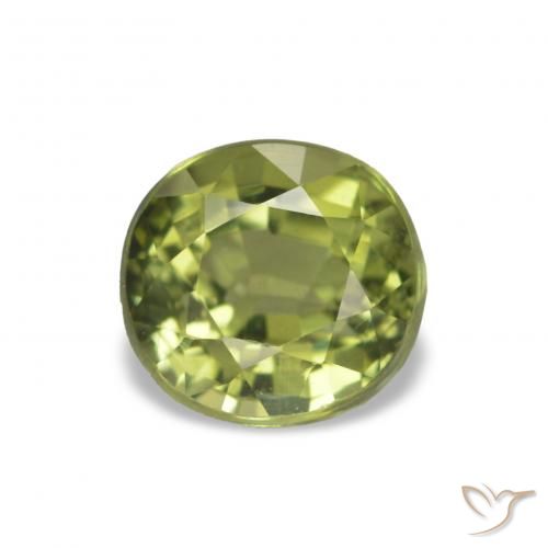 Tormalina Verde oliva naturale da 1.53 ct, Taglio ovale, VS
